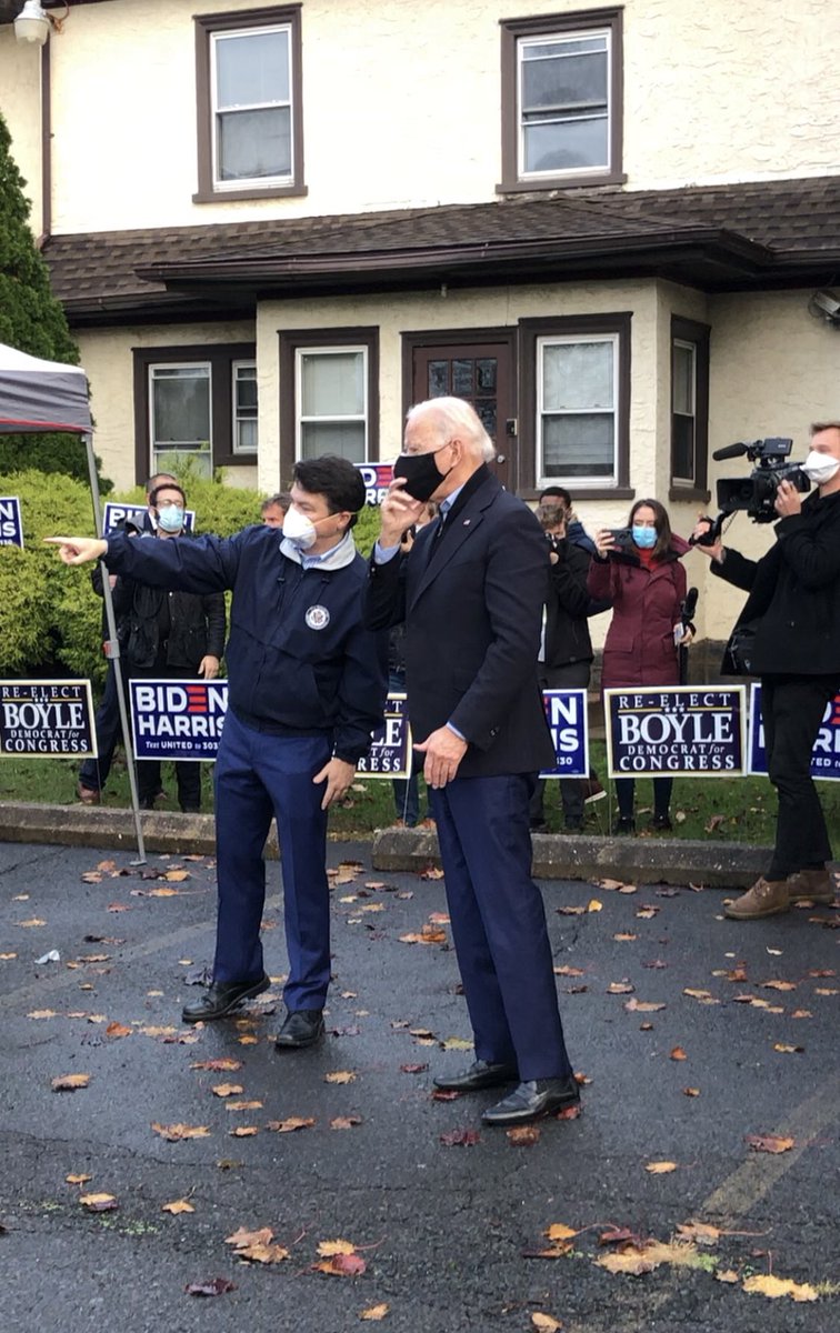 Thank you to @JoeBiden for stopping by @RepBrendanBoyle and @RepKevinBoyle’s #GOTV canvass kickoff in NE Philly! #BidenHarris #FiredUpReadyToGo #Vote