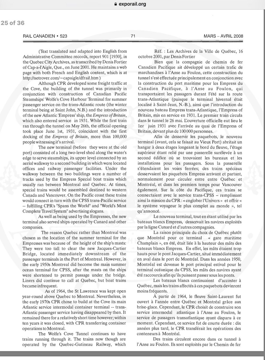 Canadian Pacific railway built Château Frontenac & they also built a railway 330 feet UNDERGROUND nearby. On the same land was the former Château St. Louis, which functioned as the main administrative office for both the French & British colonial gvmts in conquering N. America.