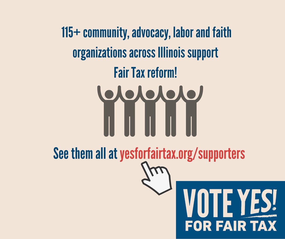 More than 100 community, advocacy, labor and faith organizations support Fair Tax reform. Join them by voting YES for Fair Tax reform at the beginning of your ballot. #FairTaxNow