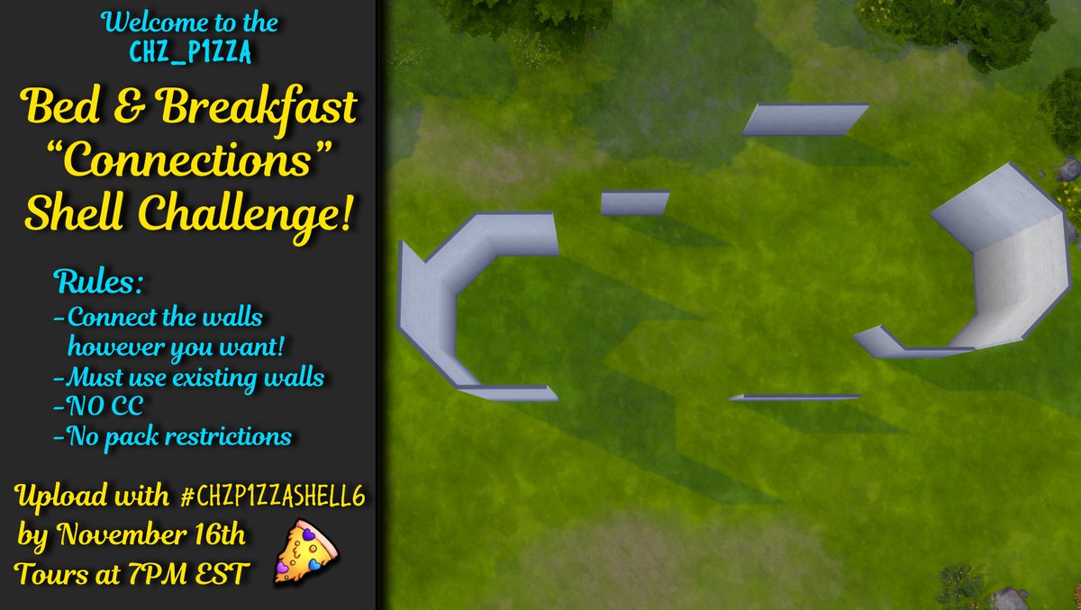 chz_p1zza's tweet photo. Here's our shell for this month - #connectionshellchallenge! Y'all loved the #legoshellchallenge I started a couple months ago, so I thought I'd freshen it up with a new challenge! Connect the walls however you want, and make a bed &amp; breakfast! #sims4 #showusyourbuilds 💋🥰 https://t.co/ihvdFBfvvN
