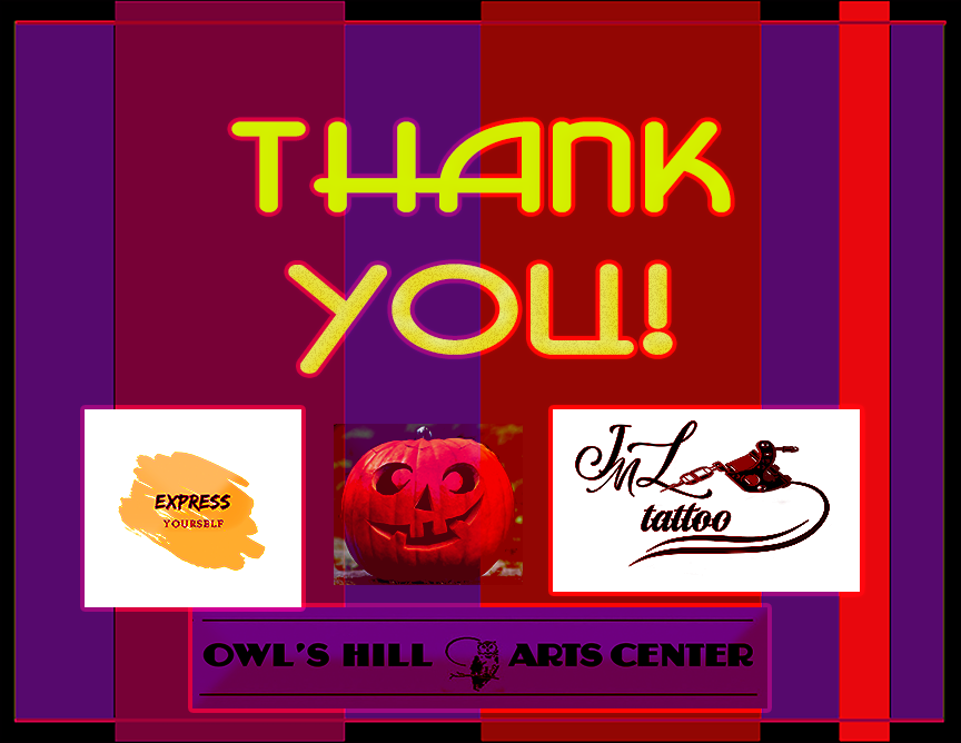 dmcoahc's tweet photo. What a lovely time we've had, opening the doors to the Owl's Hill Arts Center to the community, with the collaborative efforts of our friends at Express Yourself and JML Tattoo. Everybody, We Love You! #octoberextravaganza https://t.co/W3X7zsj133