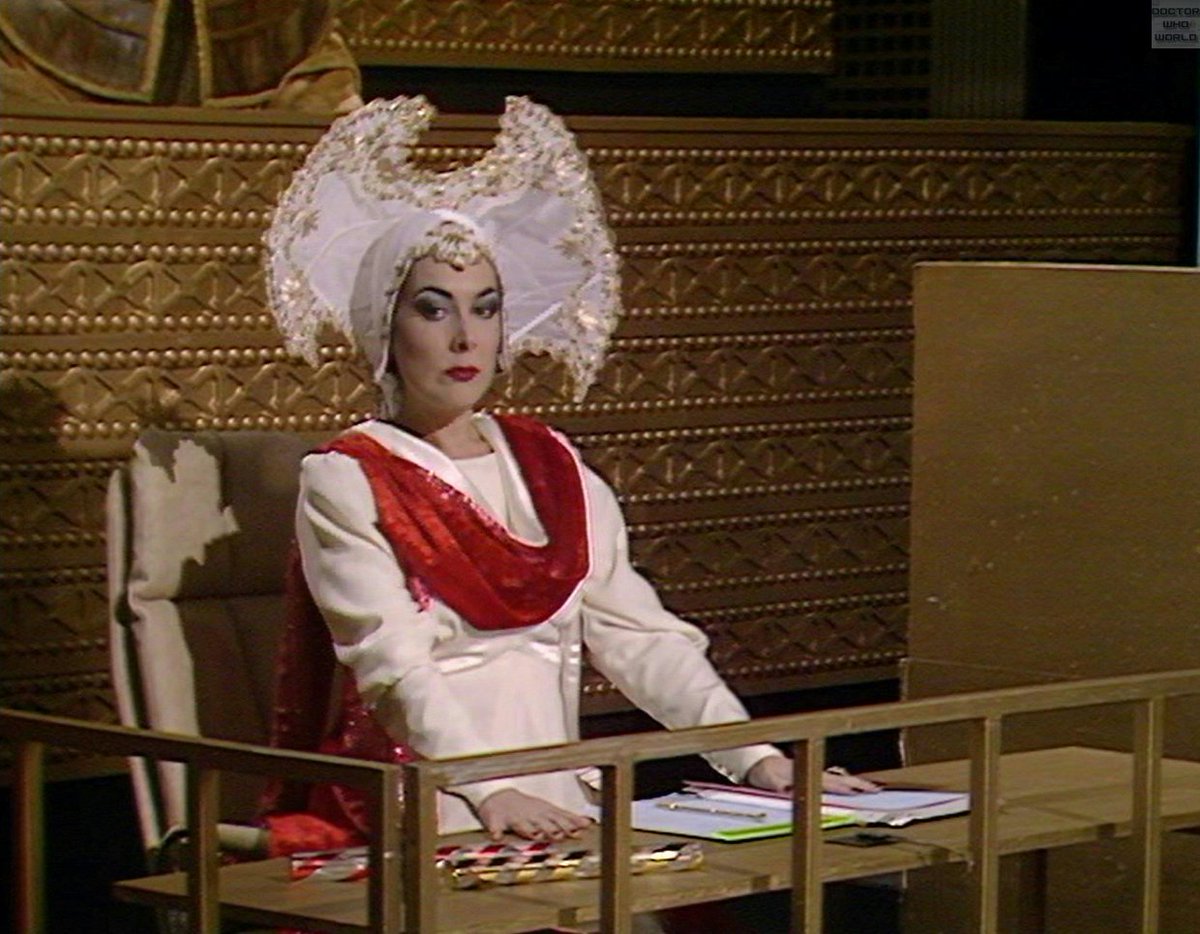 Darkelnot sure but she definitely wears trousers to cover up her goat legs and cloven hooves because she is the actual devil