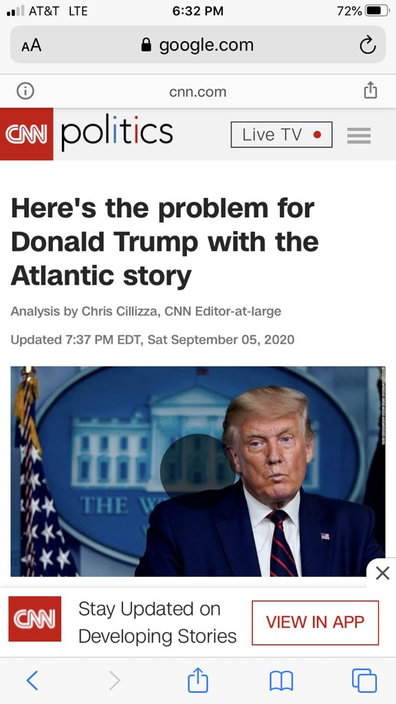 1/ When I say the media has its thumb on the scale like never before - consider that  @npr  @cnn etc basically accepted a completely anonymously sourced piece in  @theatlantic about  @realdonaldtrump’s supposed negative comments about soldiers...
