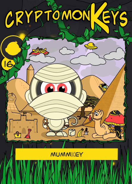 Crypt0monKeys's tweet photo. New #cryptomonKey #NFT #Giveaway!
Card 16: mummKey
Rarity: Epic (max 91 mints)
https://t.co/yttvpCyHWC

#monKeydrop
3 Winners Drawn Randomly:
1) RT this tweet
2) Follow @Crypt0monKeys
3) Comment your $WAX address + any meme
4) Tag a friend who's not into #NFTs yet
Ends in 48 h. https://t.co/xUgGT7gQlm