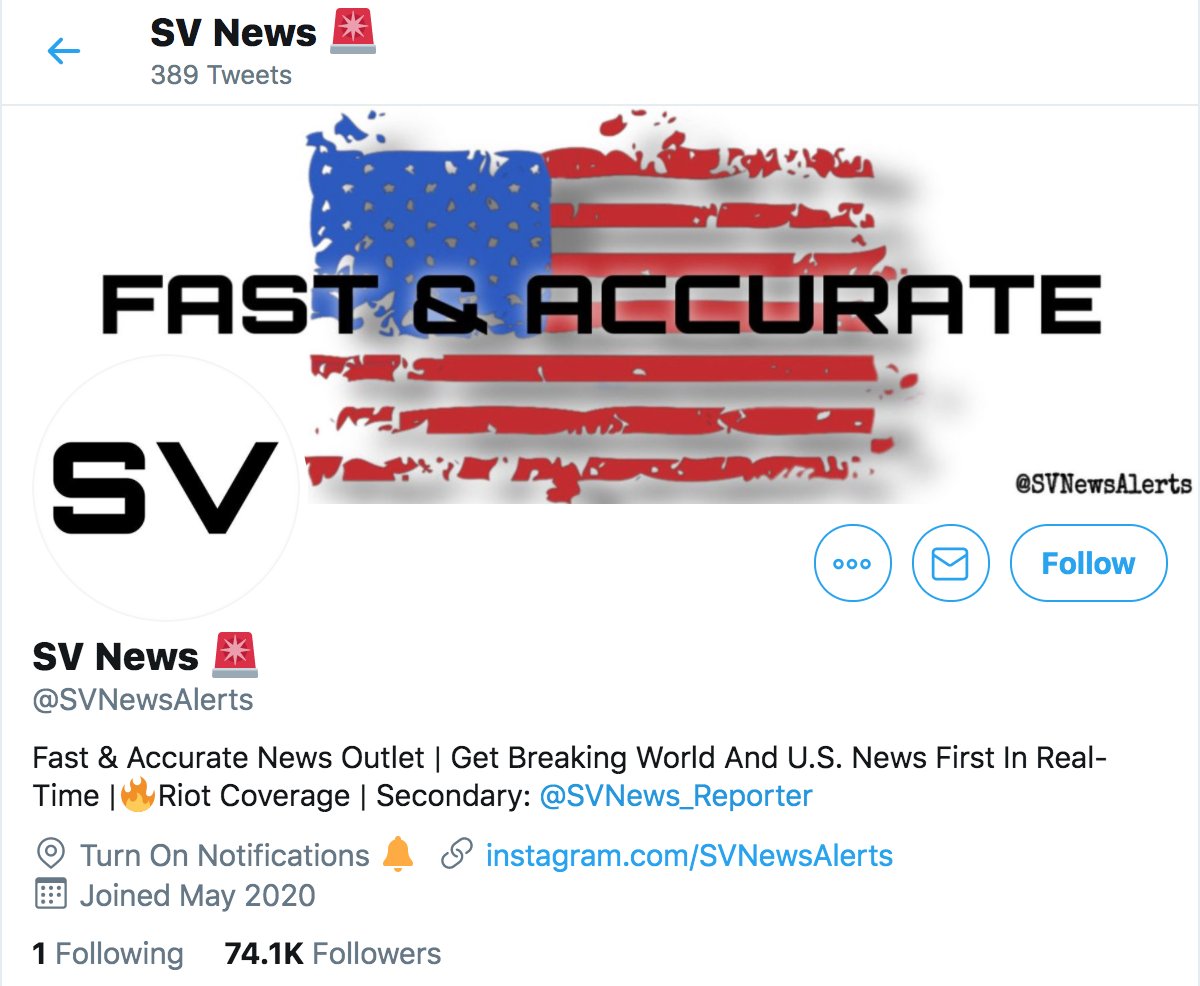 How did  @SVNewsAlerts, a popular purveyor of melodramatic "breaking news" tweets that frequently get retweeted far and wide, rack up 74.1K followers in 6 months?  #SundayThoughtscc:  @ZellaQuixote