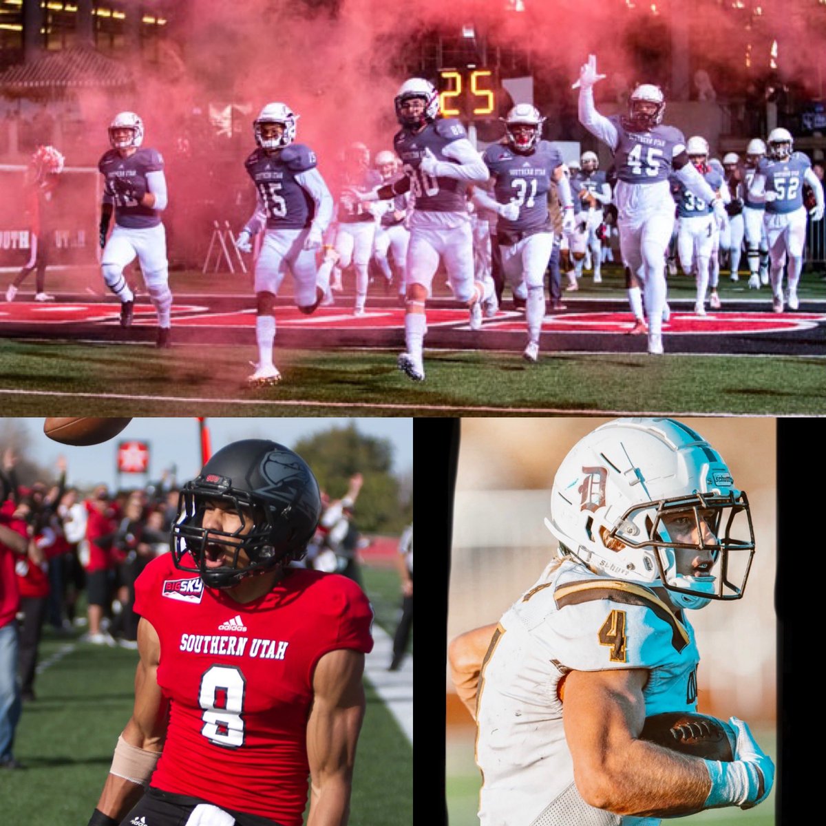 D_spjuty's tweet photo. After a great conversation with @CoachAArceneaux I’m extremely grateful to say I have earned a D1 offer from Southern Utah University! #StormTheSky 🌩⚡️ #AG2G #OFFA #TeamPALA #MLUYFI #116Training #DavisHighFootball https://t.co/dlTz1KJkHT