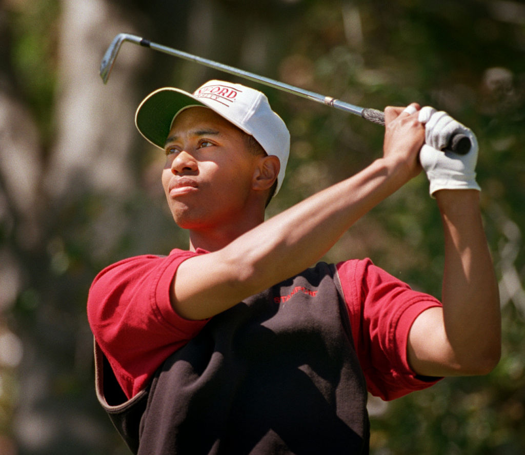  Tiger Woods.Stanford. 1994-1996.A two-time All-American, two-time Pac-10 Player of the Year, 1996 Player of the Year, 1996 NCAA individual champion and won 42% of the tournaments he played in (11 victories in 26 events). He also won 3 US Amateur titles whilst at Stanford.