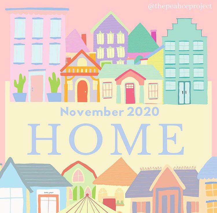 Our November theme is HOME ❤️ The people, places, objects, &amp; experiences that make us feel safe, comfortable, &amp; loved. We can’t wait to share more content with all of you this month! 💖

COMMENT: Who/where/what do you call home? ✨

Graphic: <a href="/sophiiechengg/">Sophie</a>