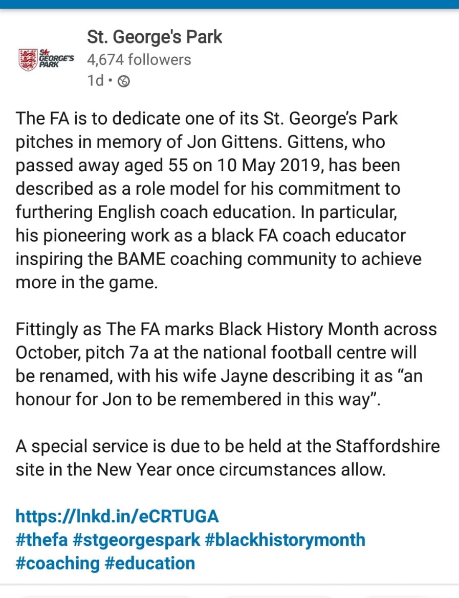 burchy9's tweet photo. Great to read this. 👏 #JonGittens https://t.co/v22KdZtWIk
