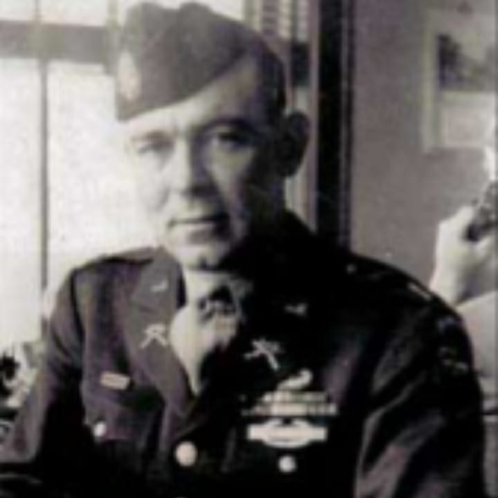 In Dec 1941, Jini was happily married to Clyde Russell. Then Pearl Harbour occured & Clyde was immediately drafted. He volunteered for the Airborne & became an officer with the 82nd Airborne. 6/