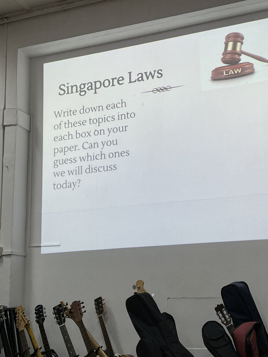 CikguHayward's tweet photo. Important session with Grade 7 learning about the laws in Singapore to keep us all safe: foreigner, visitor, student, employee or resident! #ISSPride #SafetyFirst https://t.co/OCwimJBj5U