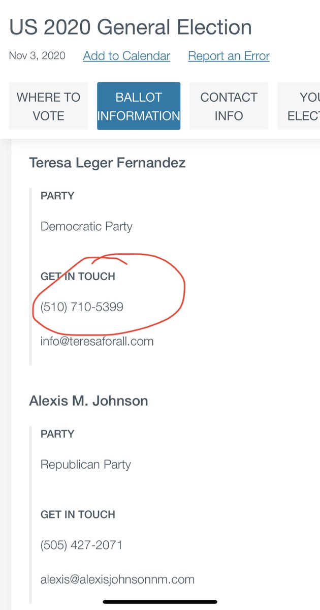 DinePatriot's tweet photo. Why does @TeresaForNM have a California #? Think that being a NM resident and running to represent NM your offices and residence would be in #NewMexico #VoteRed #SaveNM #NMCD3 https://t.co/1O6smkpFEL