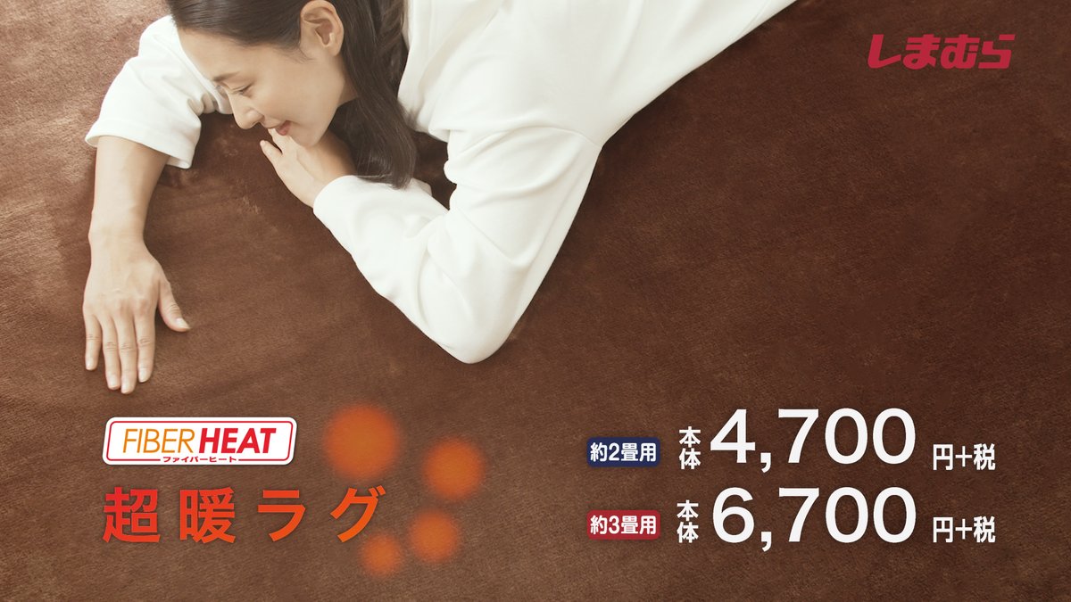 新品タグ付き✨しまむら ファイバーヒート センターラグ 200×240 3畳