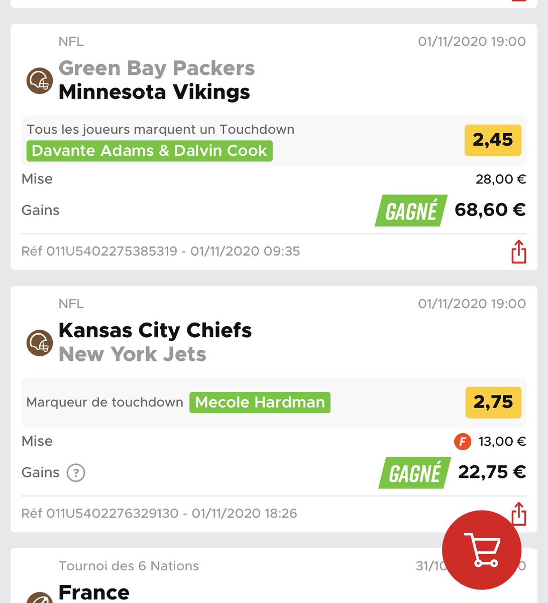 firstandbet's tweet photo. FIRST&BET - Recap Week 8
#CombiSafety 2,45 ✅
#CombiMaillot 1/3❌
#FOCUS 4,00✅
#FOCUS 3,00❌
#LaCotede22h00 1/2❌
#SelectionTD 10/24
On sort des belles cotes mais on manque les big Play sur des détails c’est rageant https://t.co/X6405BHC7p