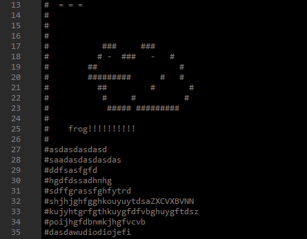 maniamoth's tweet photo. the bot that grades our programs requires us to have a certain amount of comments in the code but sometimes I'll comment every line and it will still not take it so I've resorted to creating little code creatures https://t.co/SVameazm2Y
