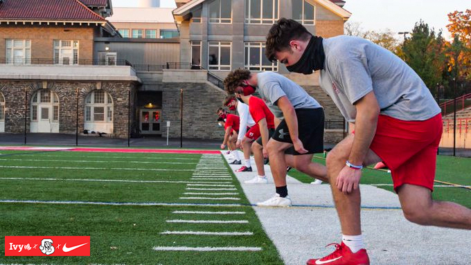 KJMcDonough's tweet photo. Great Halloween practice yesterday❗️ Guys were competitive and brought it all practice❗️ Congrats to @WilliamEnneking for winning Tug of War great job by @matt__robbert competing in it as well. Great costumes @kyle_benham21 and @aj_kon87 #YellCornell 🐻🔴🏈🌿🧟‍♂️ https://t.co/AWYlynj8yK