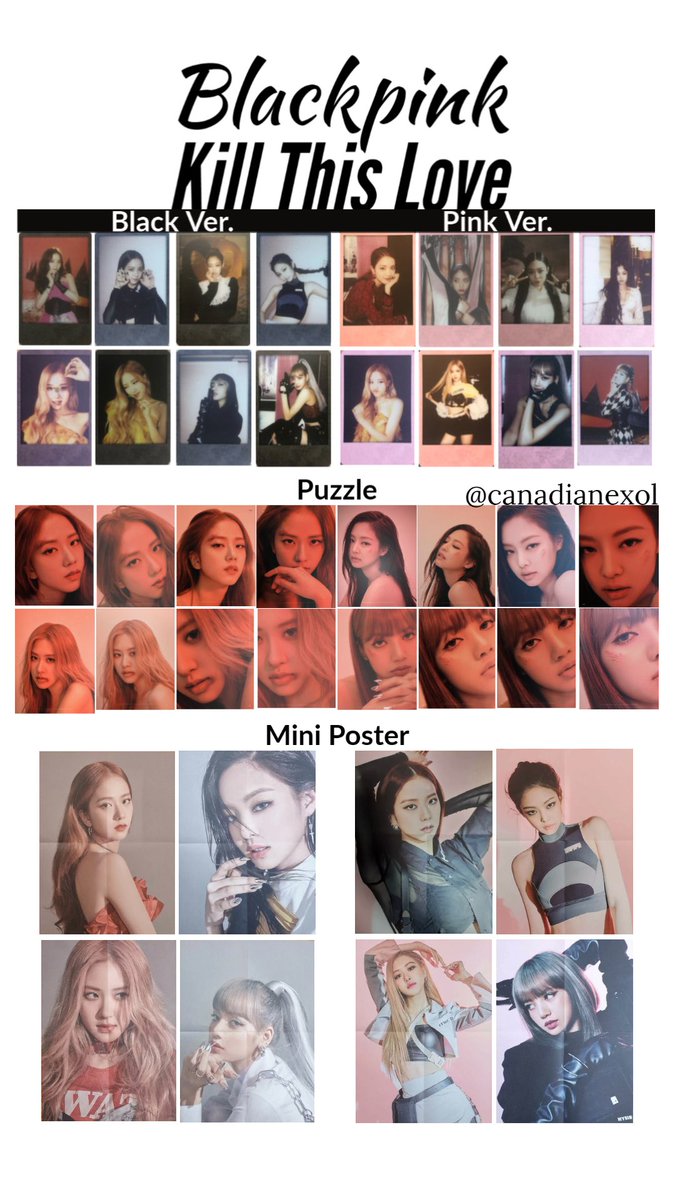 Blackpink Kill This Love OT4 / All Member Template (Photocard