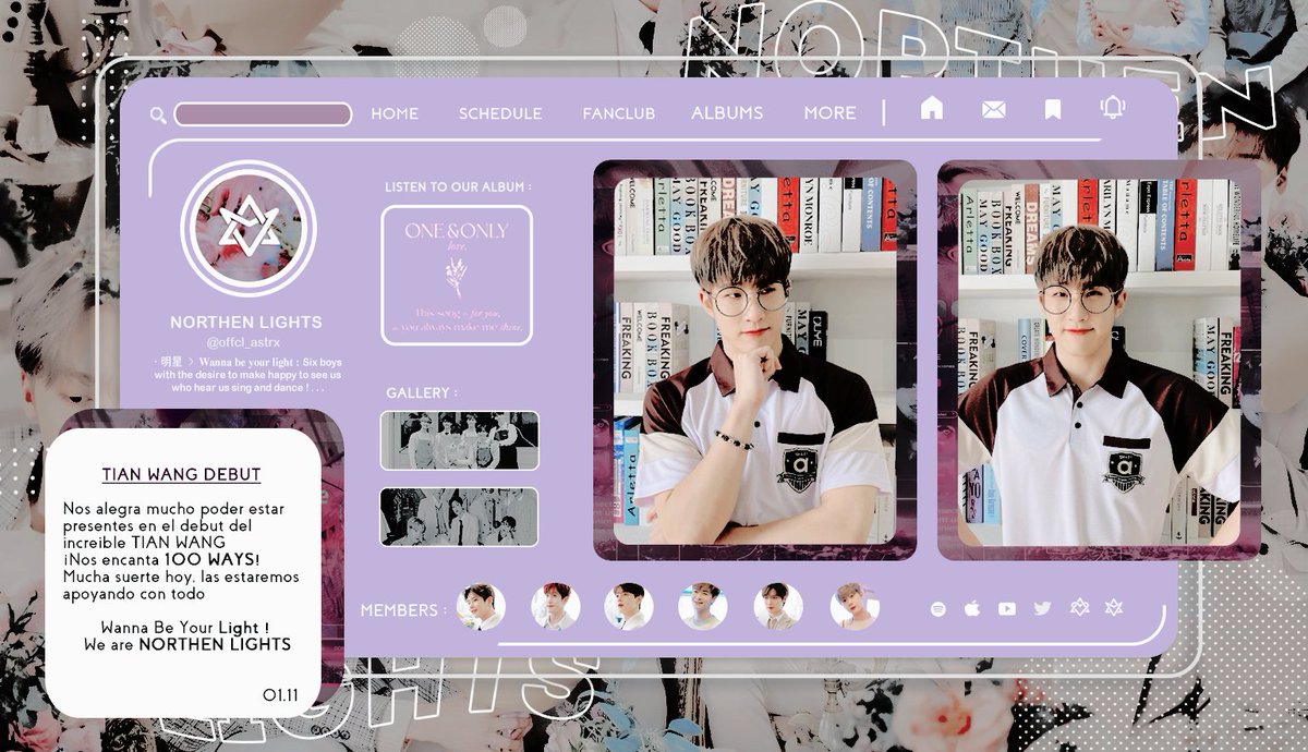 offcl_astrx's tweet photo. ㅤꜜ 花咲 ˖╱ 𝐍𝐎𝐑𝐓𝐇𝐄𝐍 𝐋𝐈𝐆𝐇𝐓𝐒 ¡ * wᥲnnᥲ b(ǝ.) чour 𝐥𝐢𝐠𝐡𝐭 💐 ₊ wᥱ ᥲrᥱ ᥲt #TEAMWANGDB . . ! ⿻ #ASIDEpt1 —ゞ
Nuestro líder se puso sus ropas de smart y ya llego al debut de TEAM WANG ¡Mucha suerte! https://t.co/cQH8oiP4IP