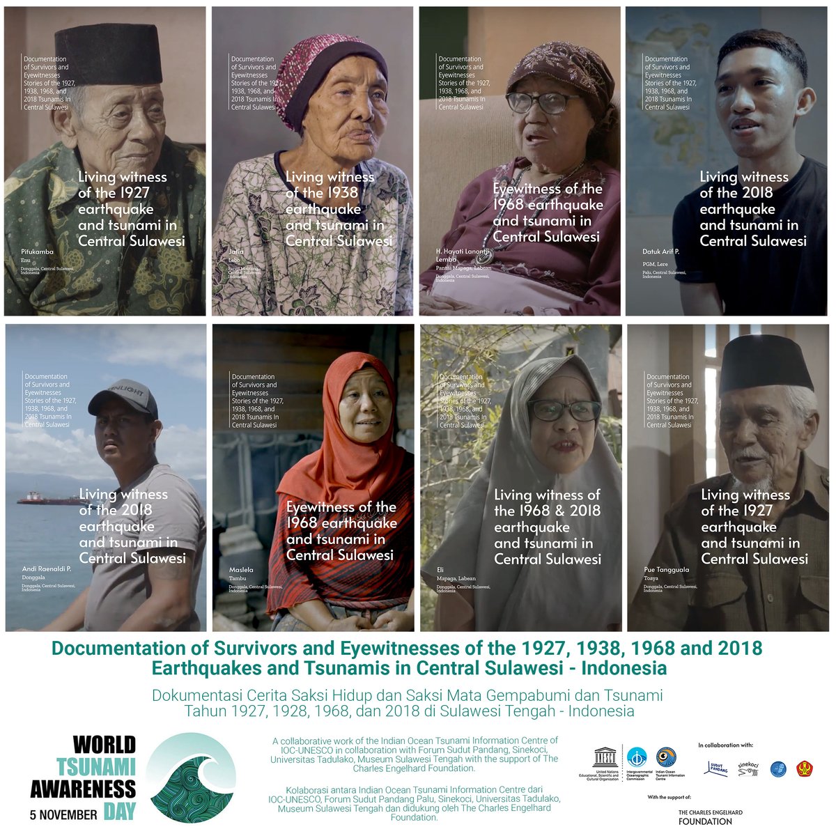 World Tsunami Awareness Day 2020

Be aware of tsunami that has happened in your area, this knowledge could save your life! 
Share the knowledge with family and friends. It could save their lives!