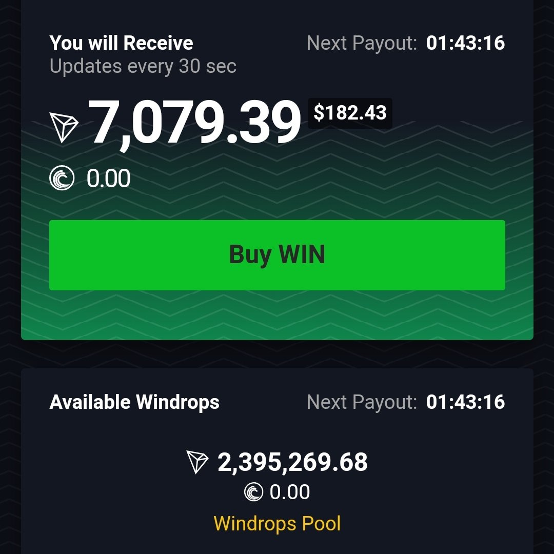 satoshicoat's tweet photo. π₯π₯π₯ NOVEMBER π₯π₯π₯
1st November 2020 - 8630TRX (USD 222.56)
2nd November 2020 - 7979TRX (USD 182.43)
π°π°π° Total: $404.99 π°π°π°
https://t.co/vezSu9Z3qw
Daily drops for holding $WIN. Play to earn, buy and share.
$WIN #Dappking https://t.co/tlKGUIi1Dx