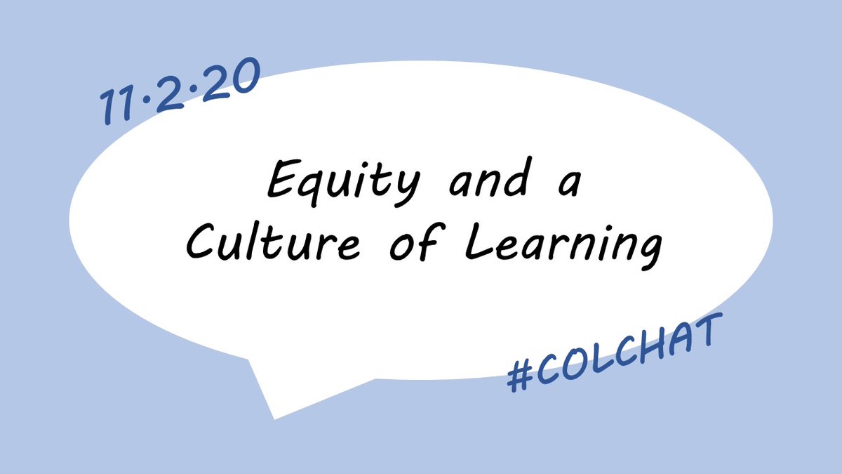WaltKozlowski's tweet photo. Join us for a #COLchat conversation on #equity tomorrow night at 9PM EST. https://t.co/T5O5z2o28M