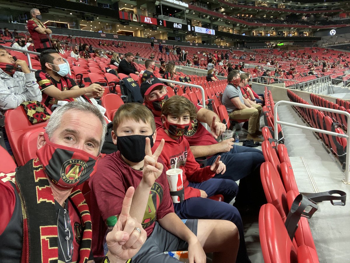 2nd week in a row watching our great ⁦<a href="/ATLUTD/">Atlanta United FC</a>⁩ in person at ⁦<a href="/MBStadium/">Mercedes-Benz Stadium</a>⁩. Smaller crowds but huge energy. GO UNITED!!! ⁦<a href="/Parkmobile/">ParkMobile (USA)</a>⁩ #ATLUTD