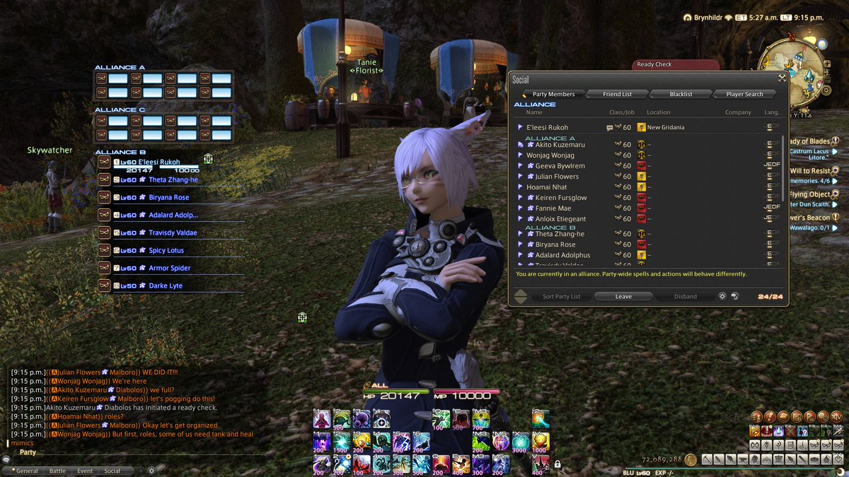 justvalkav's tweet photo. I... I never thought I'd see this happen. I am beyond excited right now. We're gonna hit up a 24-man raid with blue mages only. #FFXIV #BLULife https://t.co/PS0Wwsi2UA