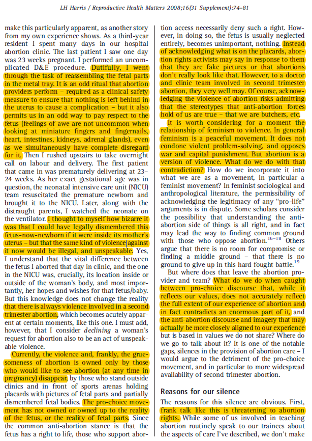 1. Abortion is a special, female mandate for violence. Abortion is the exultation of maternal violence as a legitimate solution to her problems. Not imagination, empathy, sacrifice, or hope; not intelligence, hard work, teamwork, or love. Violence.  https://bit.ly/2GVyov2&nbsp;
