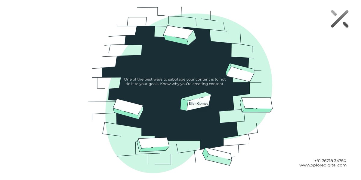 xploredigital's tweet photo. One of the best ways to sabotage your #content is to not tie it to your #goals. Know why you’re #creating #content.
#Ellen #Gomes
#xploredigital #seo #sem #smm #smo #webdevelopment #webdesign #contentmarketing #DigitalMarketing #marketing #targeting #searchengineoptimization https://t.co/qYQHdMAj39