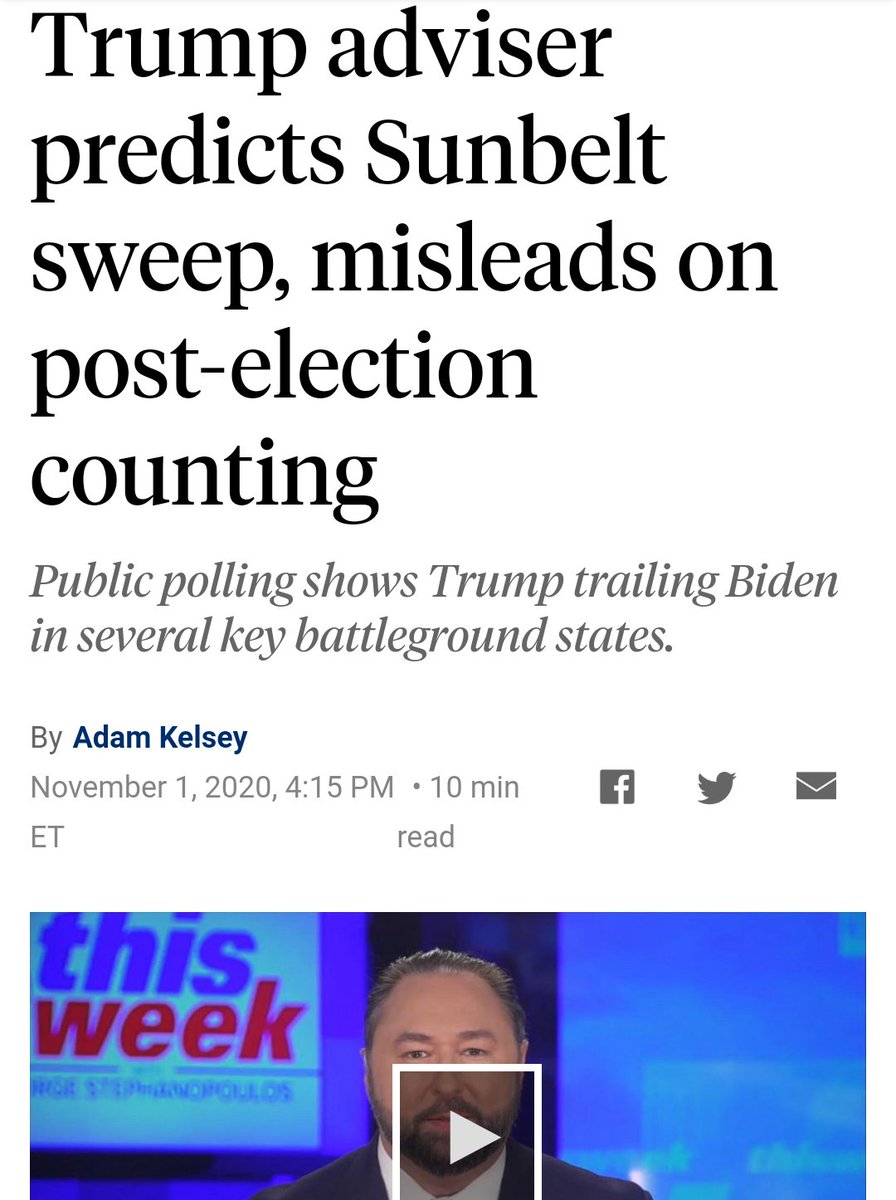 Vitriol781's tweet photo. A #Trump spokesperson is full of crap? What a shock. 

Another sign Trump can only win #Election2020
by stealing it. 

Also, with #TrumpAdministration
potentially gone in 2 months, how about legit media not let these freaks on anymore? 
https://t.co/5MnoTesCyL #TrumpIsLosing https://t.co/p0d2KOHVFS