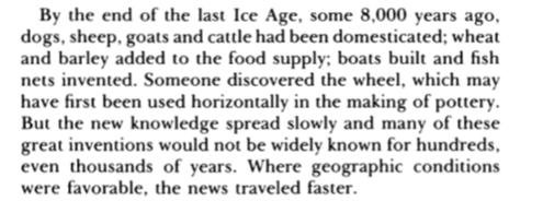 And the cycle kept going. Some of the greatest contributions, such as the wheel and animal domestication, arrived after prolonged periods of selection pressure.The minor civilizations that came and went during those millennia showed similar trends.