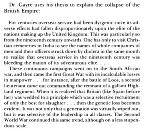 And a dysgenic explanation might hold true for the British empire as well.Entire cohorts of elites were wiped out from Cholera because they were stationed in peripheral India. Brings a whole new, literal meaning to  @thespandrell’s IQ Shredders.