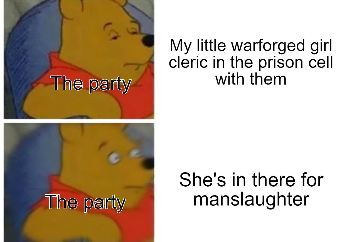 MemesDnd's tweet photo. Looks can be deceiving
⚔️⚔️
#dnd  #gamenight #dndcharacter   #character  #adventure  #follow  #barbarian https://t.co/FGIBDxINpi