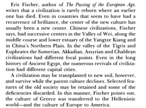Exit is the only viable solution. A creative civilization is never built atop the old one.Best one can do is plant the seeds of a new civilization elsewhere. Sorry.