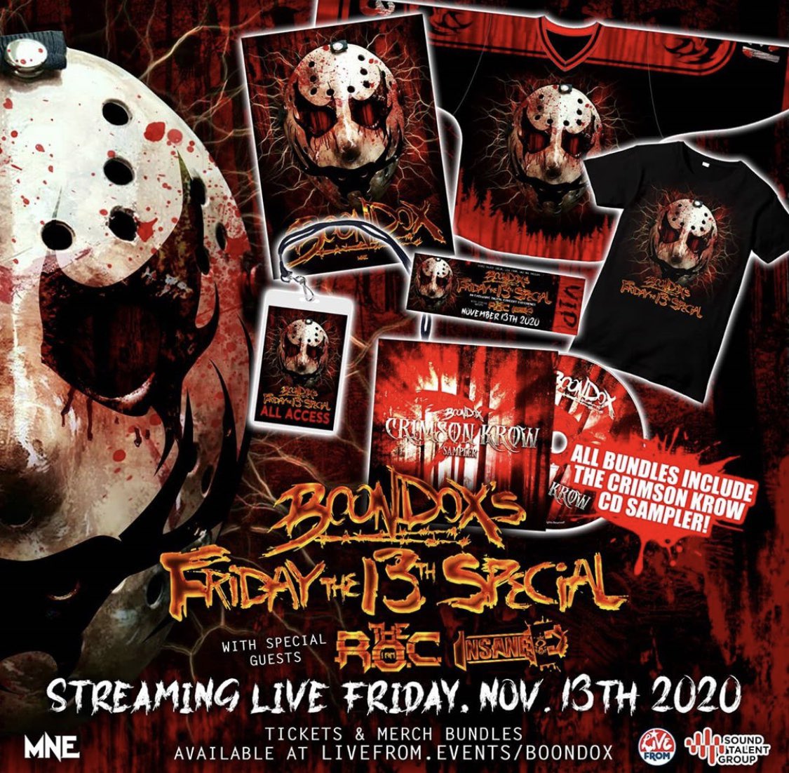 majikninjaent's tweet photo. Up next?!
#MNE, #SoundTalentGroup & #LiveFromEvents present @turncoat_dirty โs #FridayThe13th Special!!!
Donโt miss the #Scarecrow @iamtheroc & @InsaneEricโs live exclusive #DigitalConcert Experience!!!
Head to:
https://t.co/2Uy7ux6JBt to get your #tickets and #merch now!!!
#mne https://t.co/j7IJTatv0o