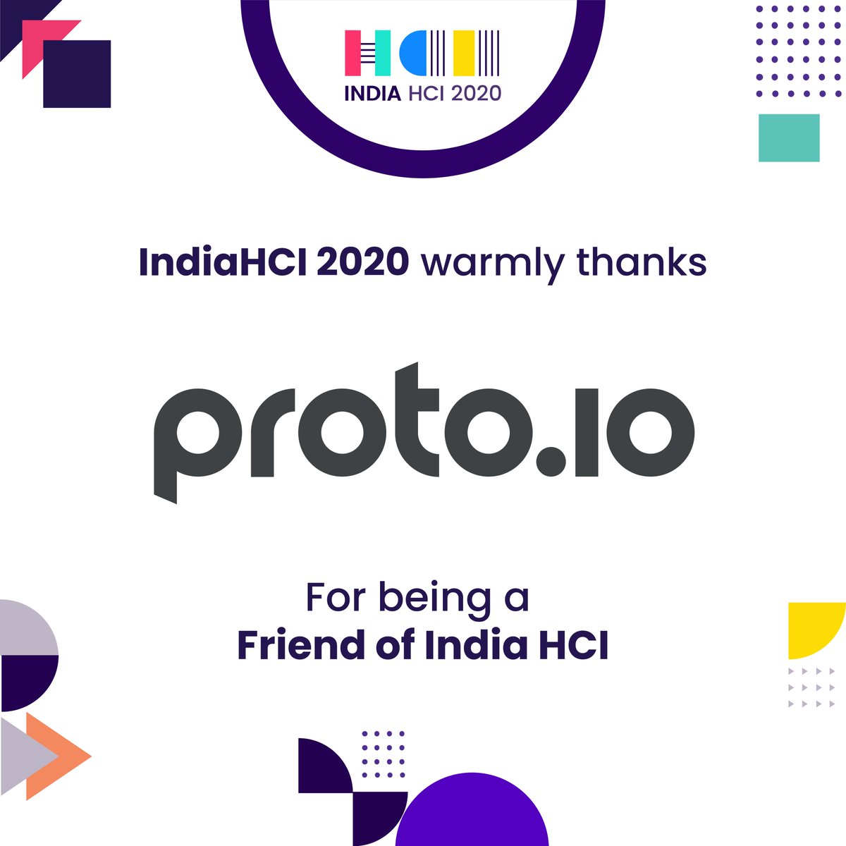 IndiaHCI_'s tweet photo. All IndiaHCI 2020 conference tickets come bundled with a 60-day free trial of https://t.co/hYVN1fJ90J (@protoio).
Thanks, https://t.co/hYVN1fJ90J.
Get your conference ticket now: https://t.co/ZlWBAQ3irW
#Resons4IndiaHCI2020 #InHCI20 #IndiaHCI #UX #Design #HCI https://t.co/WGLiMJGipq