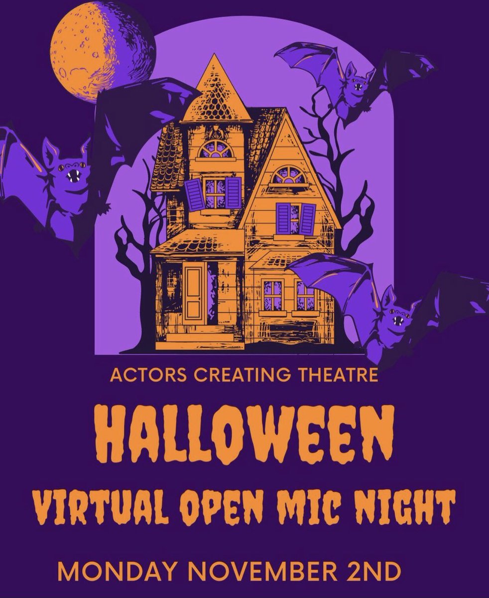 ACT_KU's tweet photo. Join us tonight via Zoom for our Halloween open mic! https://t.co/fZBhKiPah8