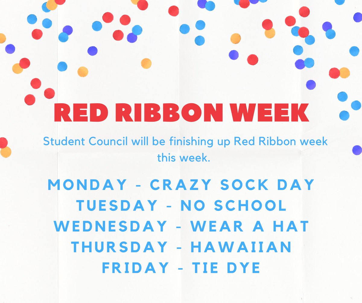 Finishing up Red Ribbon Week this week!