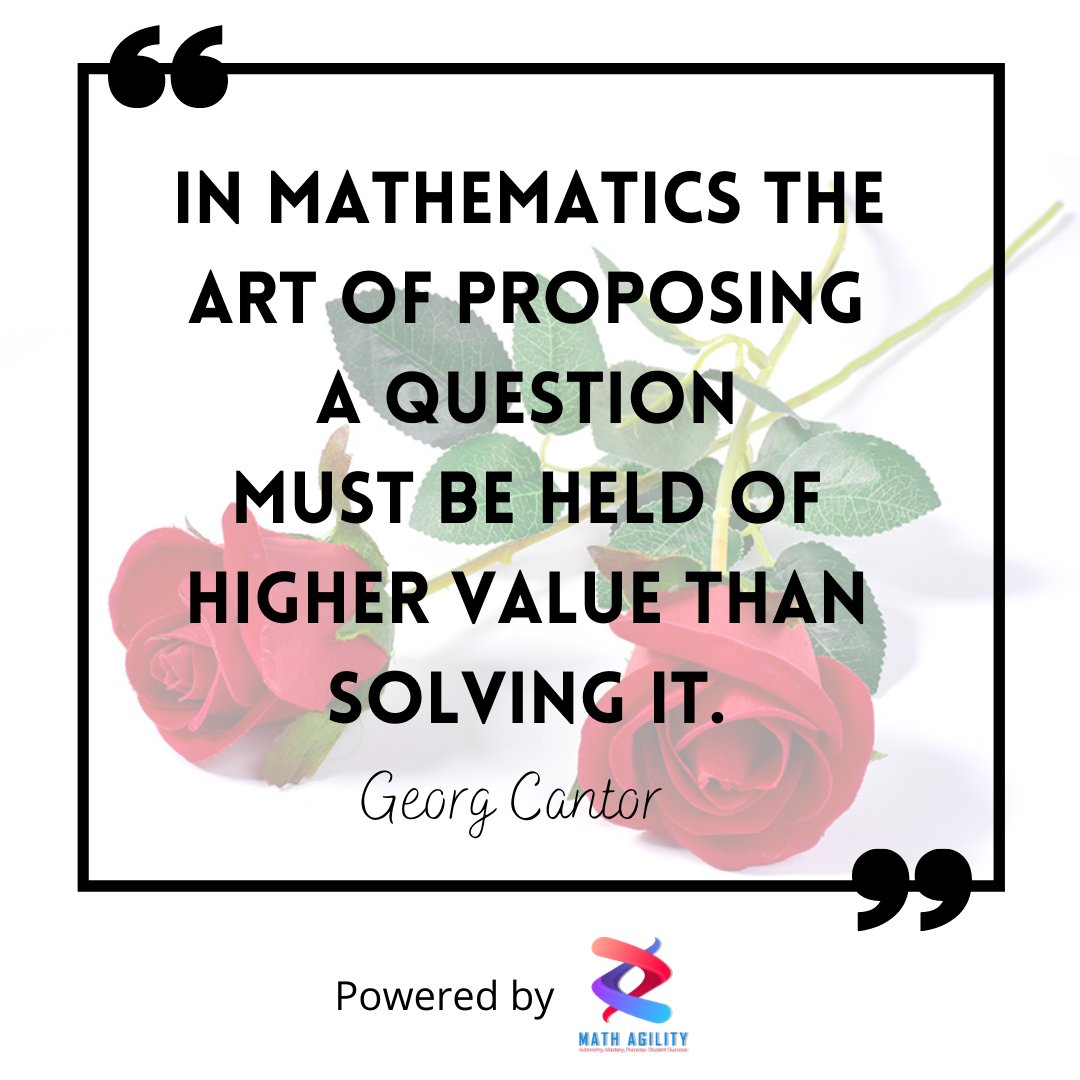 MathAgility's tweet image. The Math Agility Quotes today is from Georg Cantor. He was a Russian-born mathematician who can be considered as the founder of set theory and introduced the concept of infinite numbers with his discovery of cardinal numbers.
#MathAgility #mathagilityquotes #GeorgCantor