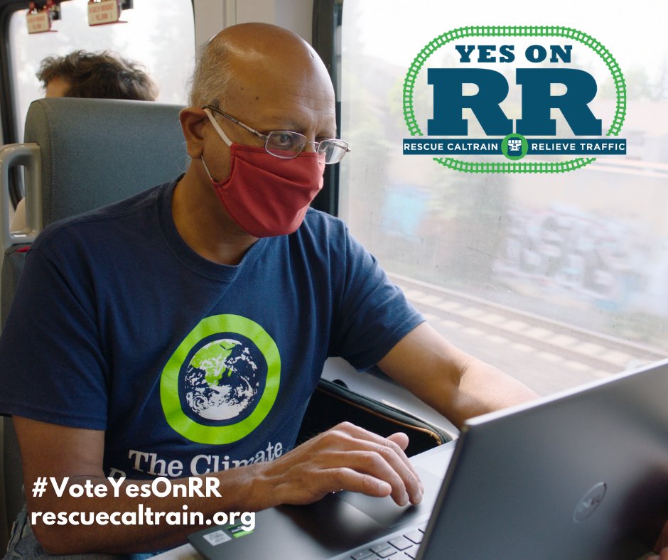YesOnRR's tweet photo. The pandemic won’t last forever. Measure RR will help Caltrain become a cleaner, more reliable, &amp; more equitable part of the Bay Area’s transit system. So when you’re ready to go back to work, Caltrain will be there for you. Vote Yes on Measure RR by Nov. 3rd to rescue Caltrain. https://t.co/3b1tZyp2pi