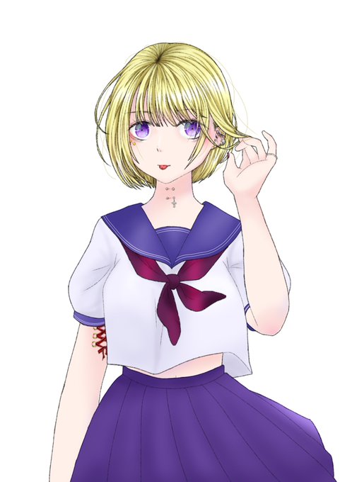 ピアス女子のtwitterイラスト検索結果