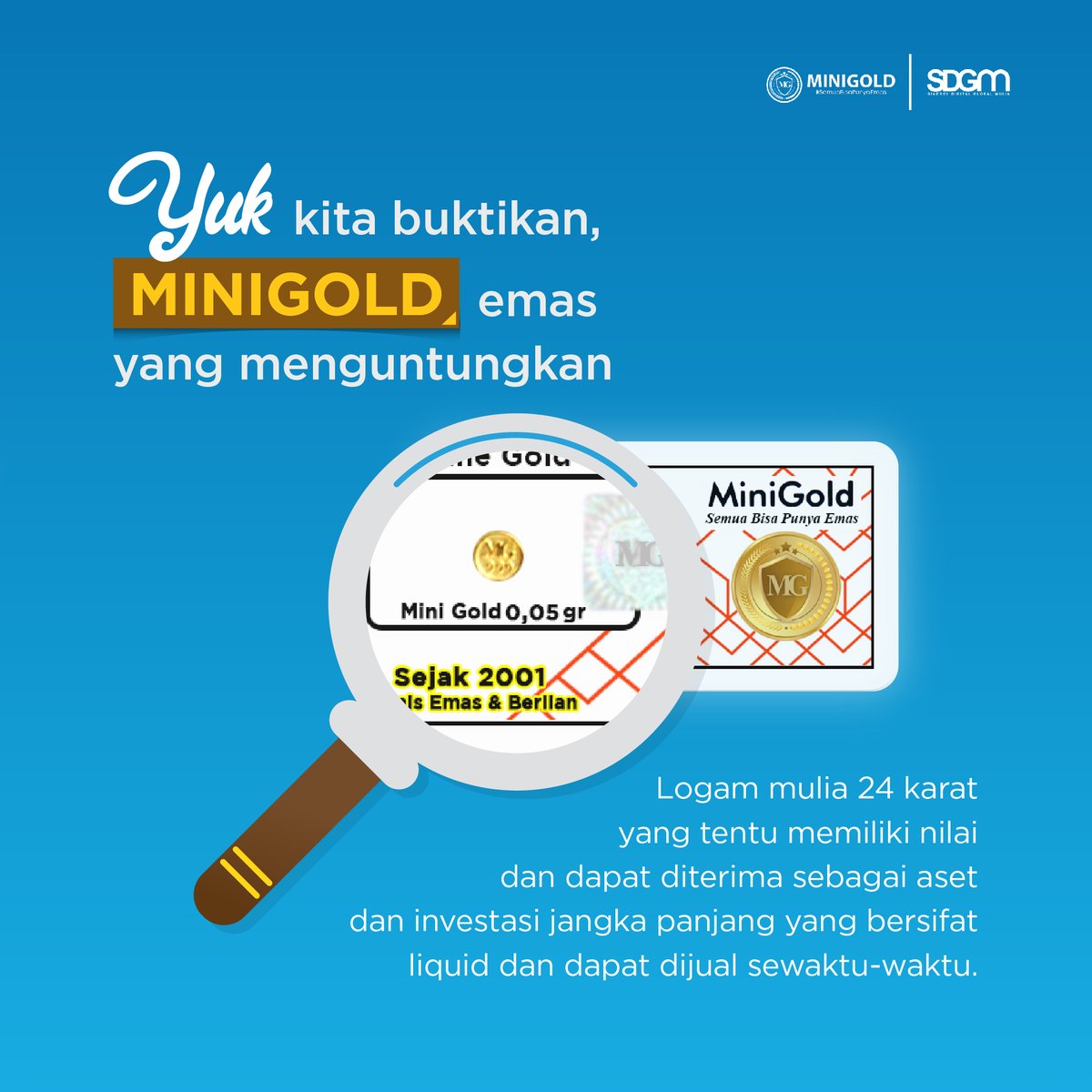 MiniGoldID's tweet photo. Mencicil ukuran emas, ya fokus pada jumlah gramasi emas. Dari yang kecil jika rutin dikumpulkan bisa menjadi simpanan untuk masa depan. Beli emas, langsung pegang emas. https://t.co/XKNrbCgN57