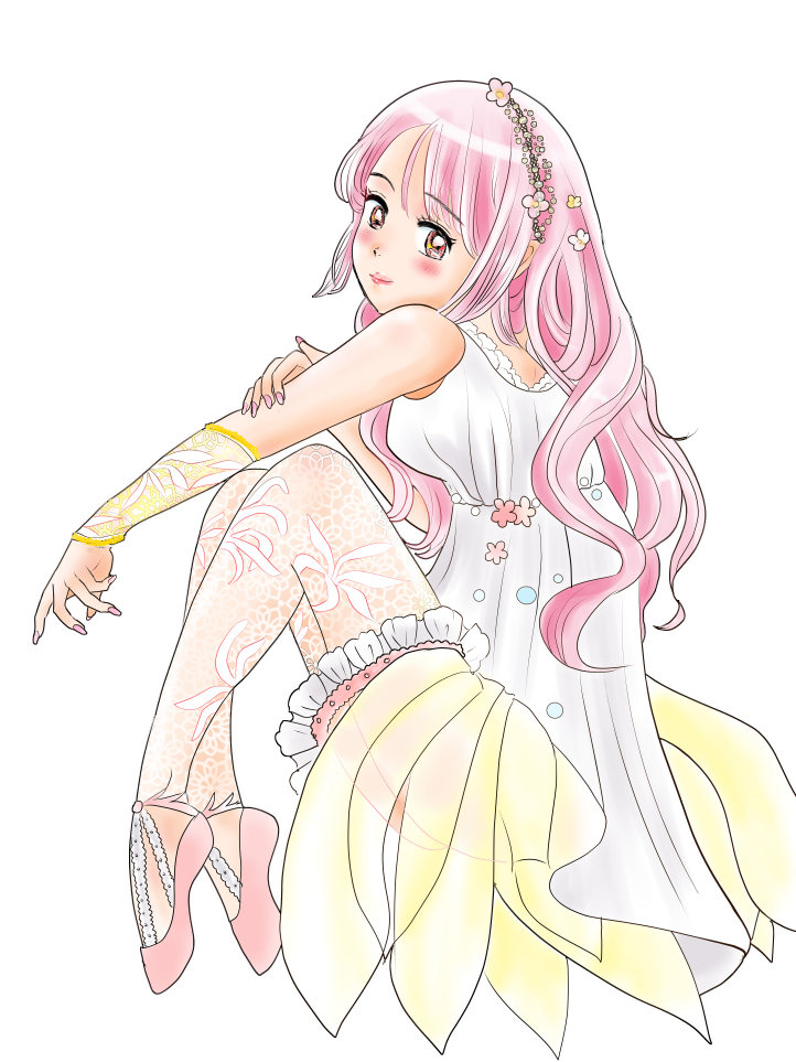 昨日描いた絵です(*'▽`*)
恋の魔法とおまじない、イラストACさん投稿ちびモブ会社員、昔話「つぐみひげの王様」ラフ7、新誕生花挿絵「忍冬(スイカズラ)」女の子色塗 