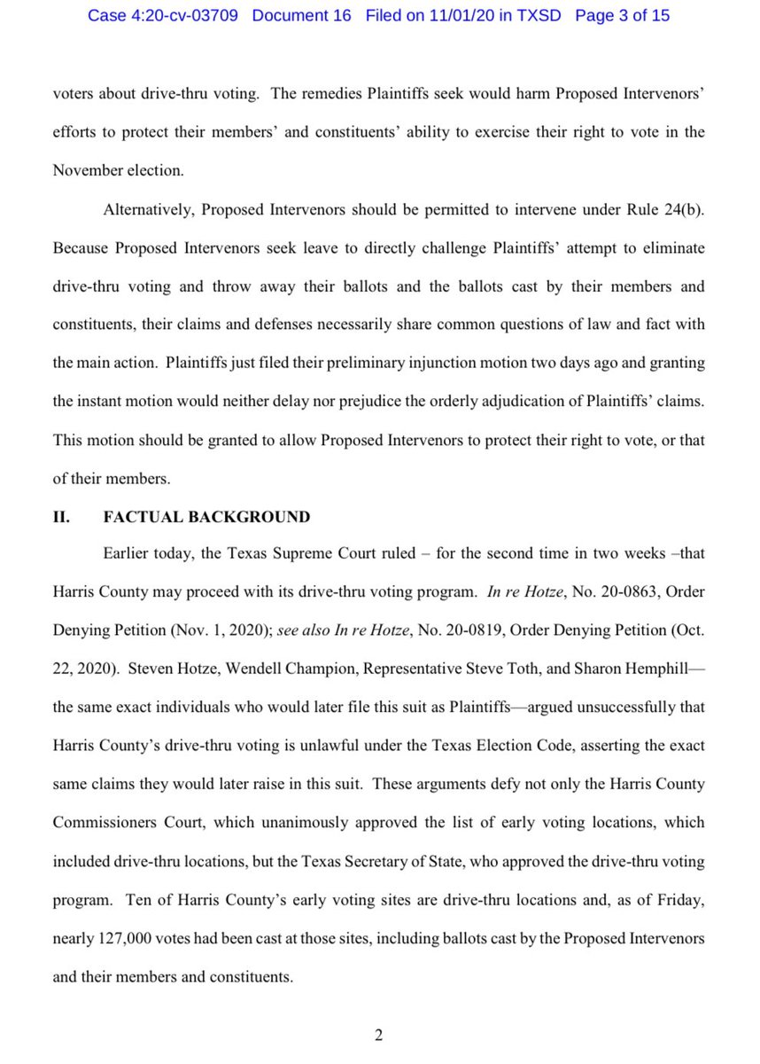 BREAKING: We are fighting back against the 11th hour attempt to disqualify over 127,000 ballots cast curbside by fully eligible voters in Harris County, TX. This is a desperate attempt to disenfranchise largely Black and Latino voters, and voters with disabilities.  @LawyersComm