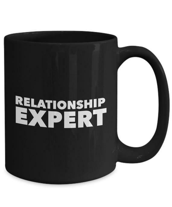 In the minouette shop: Funny gift mug for a friend - RELATIONSHIP EXPERT - The perfect gift for a birthday or just to brighten someone's day - black by Bandillero at ift.tt/2GjDDox