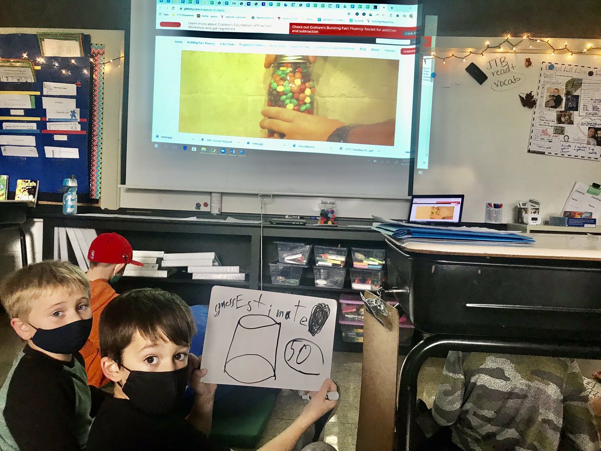 PrincipalONeal's tweet photo. Yes, I’m a #principal, but I’m also a #teacher. Thanks @stemmetygs for letting me model estimation fun using @gfletchy #3ActMathTasks. @andy_flodberg @hosey_tracey #Mathematics #ThirdGradeRockstars https://t.co/J03LW081nq