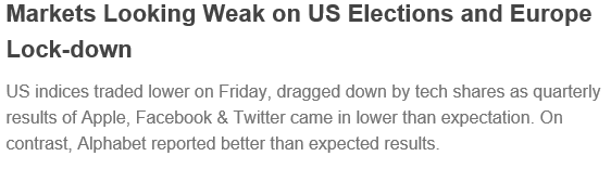 INRBONDS's tweet photo. Markets Looking Weak on US Elections and Europe Lock-down
https://t.co/0sXRoXhsxN
@arjunparthasara
 #right_mf
#Corporatebonds #capitalmarkets #MasalaBonds https://t.co/BMnPjKZC0w