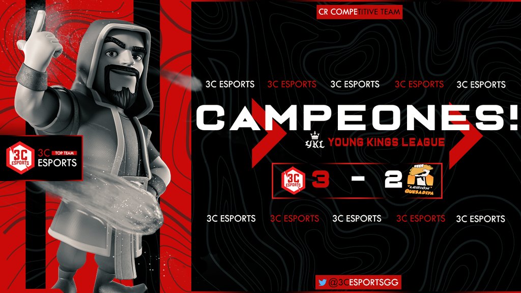 3C eSports (@3cesportsgg) on Twitter photo #Campeones 🎉 | #ClashRoyale
Tras un apasionado encuentro, nuestros guerreros se llevan el primer lugar de la <a href="/YKLeague/">Young Kings League</a> frente a un gran rival! 🤯
🗣️ @TrainerAlex16
👤<a href="/3cMiguelon/">Migue Arrué</a>
👤<a href="/JesusP_CR/">JesúsP</a>
👤<a href="/luis_caaceres/">luis_caaceres🎭</a>
👤<a href="/Javi__Cr/">Javi ∩^ω^∩</a>
👤<a href="/Pablocamposdia3/">Greeh</a>
👤<a href="/HorusGraphics/">Hørus 眼鏡蛇</a>
👤@Chris_PM23 #Campeones 🎉 | #ClashRoyale
Tras un apasionado encuentro, nuestros guerreros se llevan el primer lugar de la <a href="/YKLeague/">Young Kings League</a> frente a un gran rival! 🤯
🗣️ @TrainerAlex16
👤<a href="/3cMiguelon/">Migue Arrué</a>
👤<a href="/JesusP_CR/">JesúsP</a>
👤<a href="/luis_caaceres/">luis_caaceres🎭</a>
👤<a href="/Javi__Cr/">Javi ∩^ω^∩</a>
👤<a href="/Pablocamposdia3/">Greeh</a>
👤<a href="/HorusGraphics/">Hørus 眼鏡蛇</a>
👤@Chris_PM23