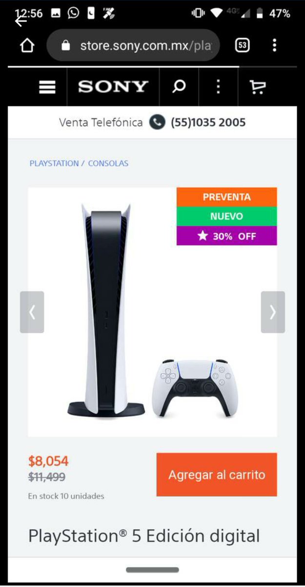 pegasoluna's tweet photo. Que mal Sony,cancelando compras sin ningun argunmento, respeta el precio y a tus consumidores. #SonyMexicoNoCumple @unocero @Saselandia
  @teccheckmx  @PlayStation_LA  @AtencionProfeco
 @IGNLatam  @XatakaMexico  @mediotiempo
 @3DJuegosMX @El_Universal_Mx
  @Profeco  @SoyFedelobo https://t.co/N0lk0lOH6f