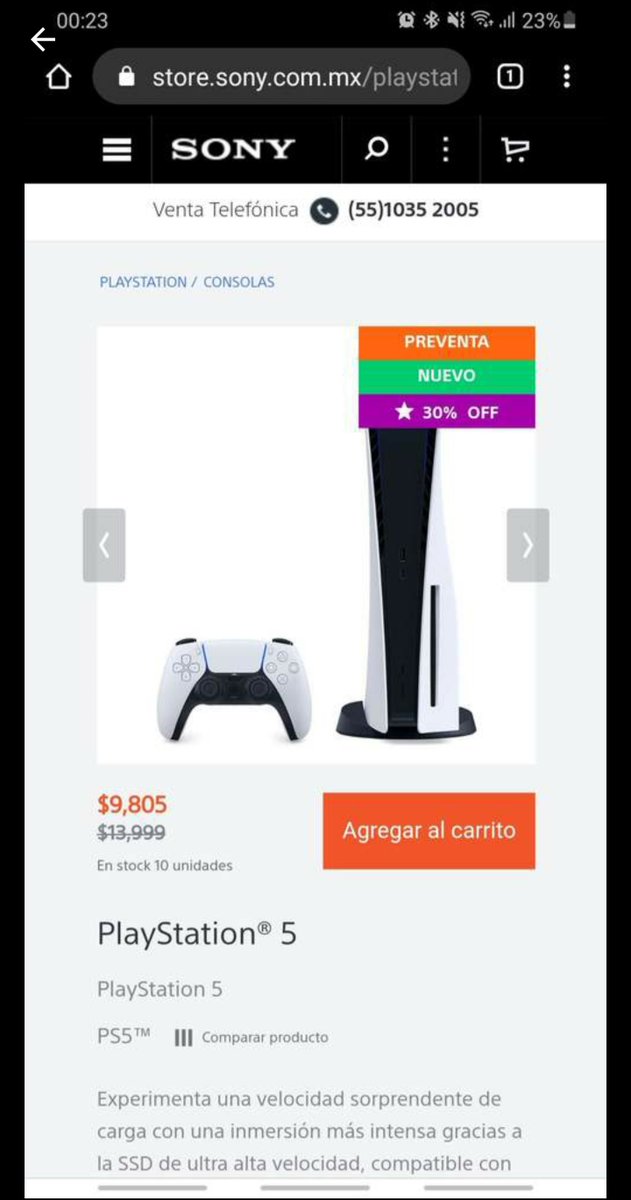 pegasoluna's tweet photo. Que mal Sony,cancelando compras sin ningun argunmento, respeta el precio y a tus consumidores. #SonyMexicoNoCumple @unocero @Saselandia
  @teccheckmx  @PlayStation_LA  @AtencionProfeco
 @IGNLatam  @XatakaMexico  @mediotiempo
 @3DJuegosMX @El_Universal_Mx
  @Profeco  @SoyFedelobo https://t.co/N0lk0lOH6f